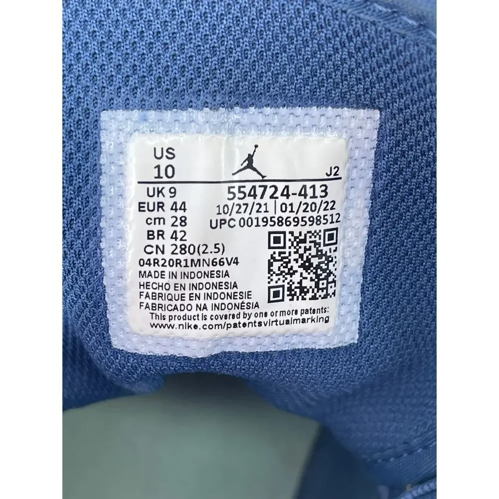 Nike Air Jordan 1 Mid Blue Mint Mystic Navy White 554724-413 Men’s Sz 10 - Picture 9 of 9